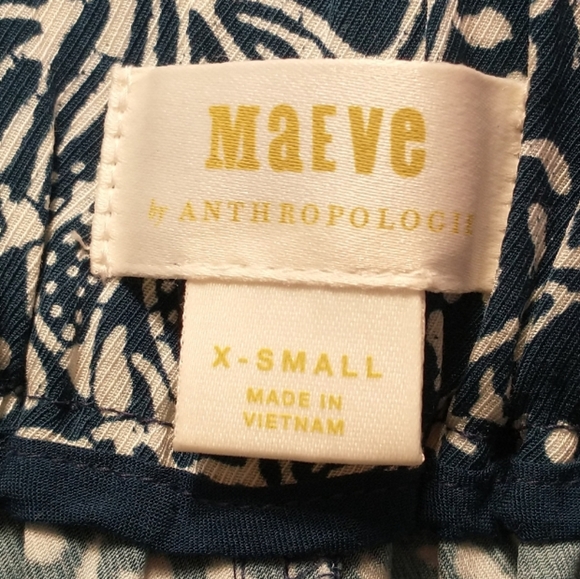 Anthropologie Maeve Flare Floral Pants High Waist XS - Picture 8 of 10